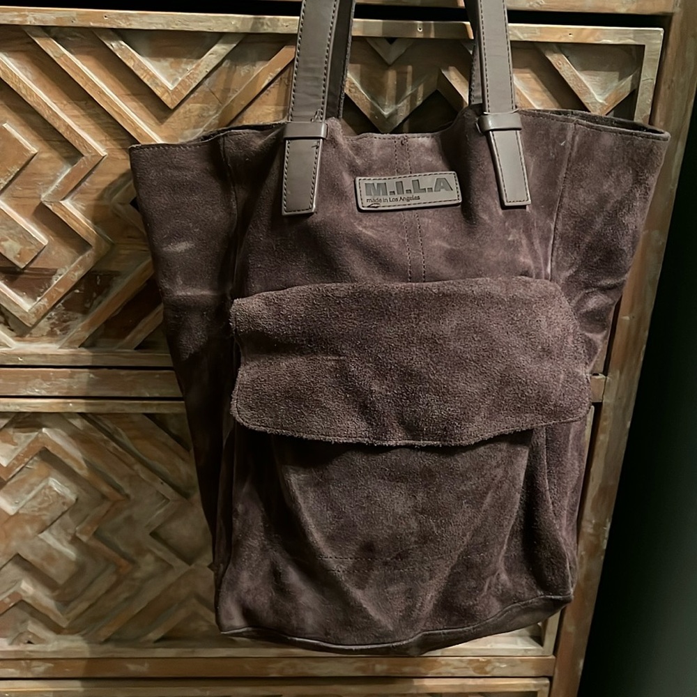 M.I.L.A.  made in LA suede bag